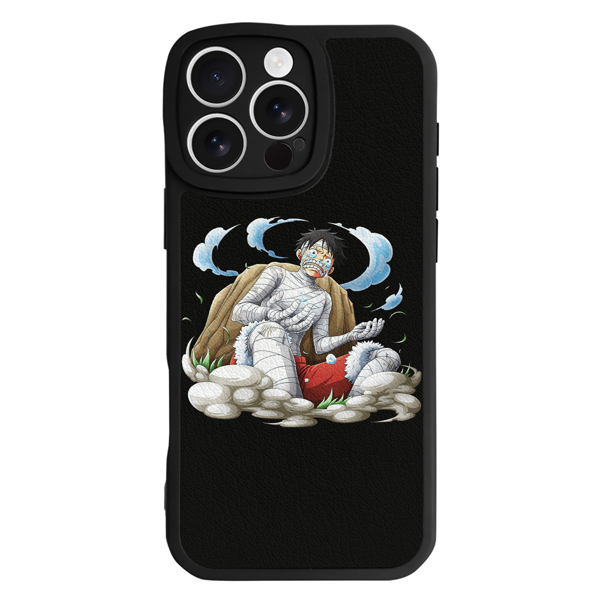 （画像用） ワンピース モンキー・D・ルフィ ONE PIECE Monkey D. Luffy 【iPhone 16シリーズ対応】シリコンスマホケース（レザー調） 材質：シリコン